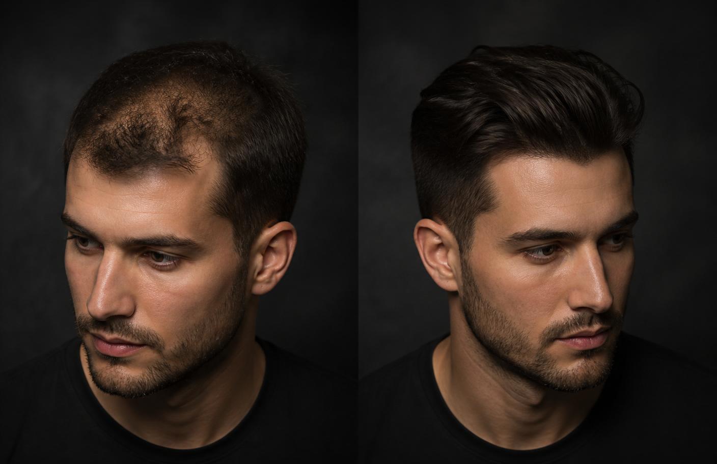 Daniel, 29 before and after hair system