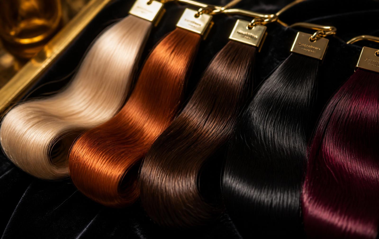 Hair colour swatches